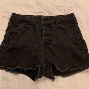 High Rise black Shorts